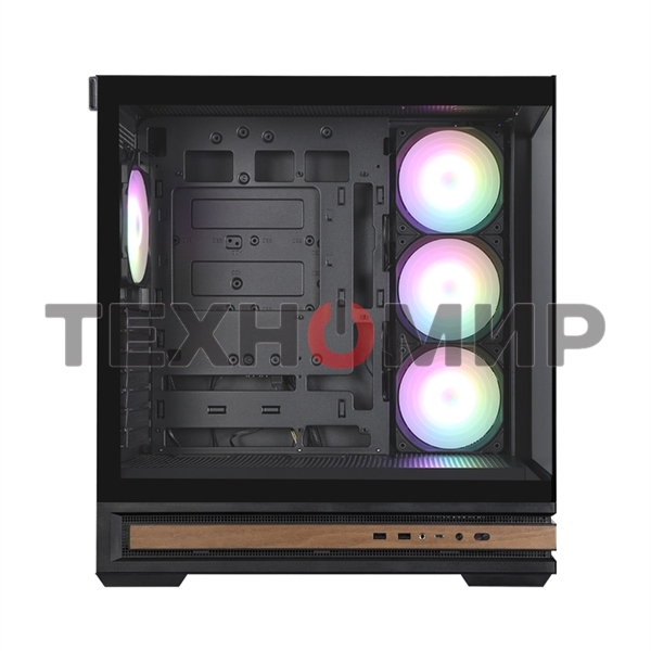 Компьютерный корпус ZALMAN P40 NAMU, ATX, черный, WINDOW, WOODEN ELEMENTS, 2xCombo(2.5” or 3.5”), 1xUSB TYPE-C, 2xUSB 3.0, SIDE 3x120мм ARGb, REAR 1x120мм ARGb