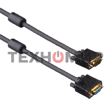 Удлинитель монитор - SVGA card (15M -15F) 1.8м 2 фильтра ExeGate позол. разъемы, экран