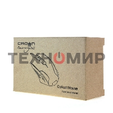 Мышь проводная Crown CMM-100 черный, 1000 dpi, USB, кнопки - 3