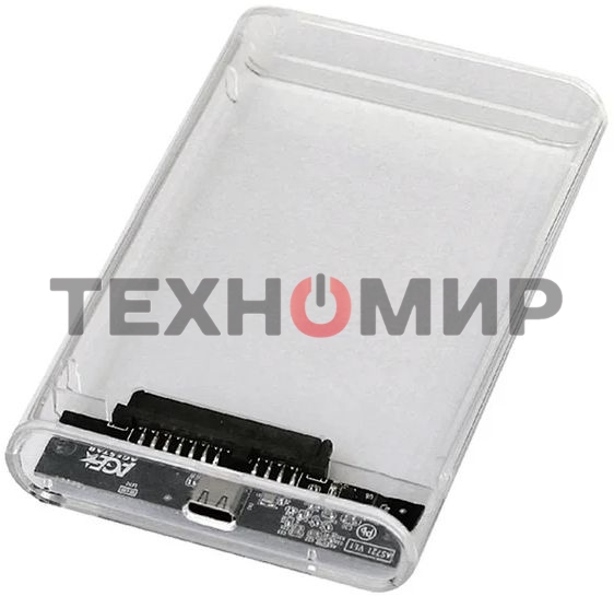 Внешний корпус для HDD/SSD AgeStar 3UB2P6C SATA III пластик прозрачный 2.5