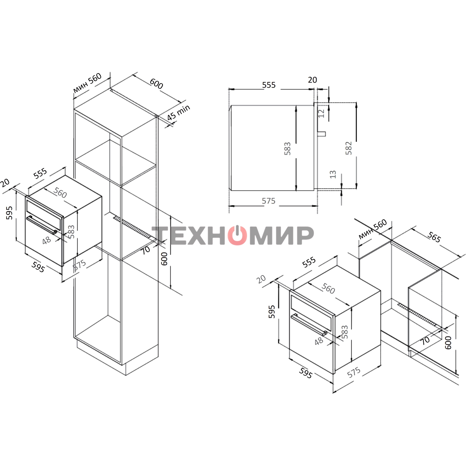 Духовой шкаф Evelux EO 622 EB
