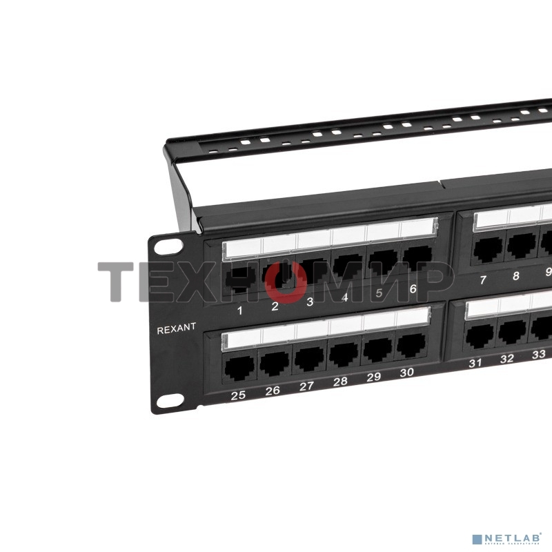 Панель коммутационная Rexant с кабельными органайзерами 19