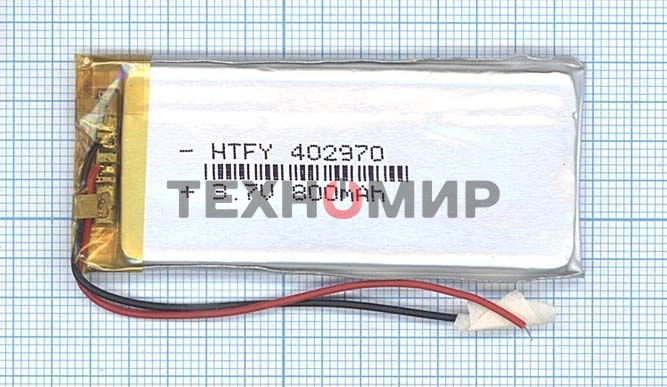 Аккумулятор Li-Pol (батарея) 4x29x70 мм 2pin 3.7V/800mAh