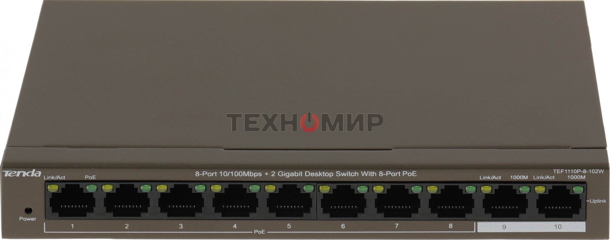 Коммутатор Tenda TEF1110P-8-102W 8PORT 100M 8POE