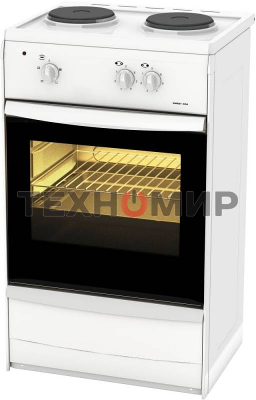 Плита электрическая Darina S EM 521 404 W белый/черный, конфорок 2 шт, духовка 45 л, 50 см x 85 см x 41 см