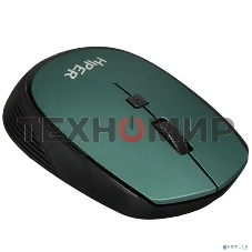 Мышь беспроводная HIPER HOMW-084 зеленый, 1600 dpi, радиоканал, USB, кнопки - 4