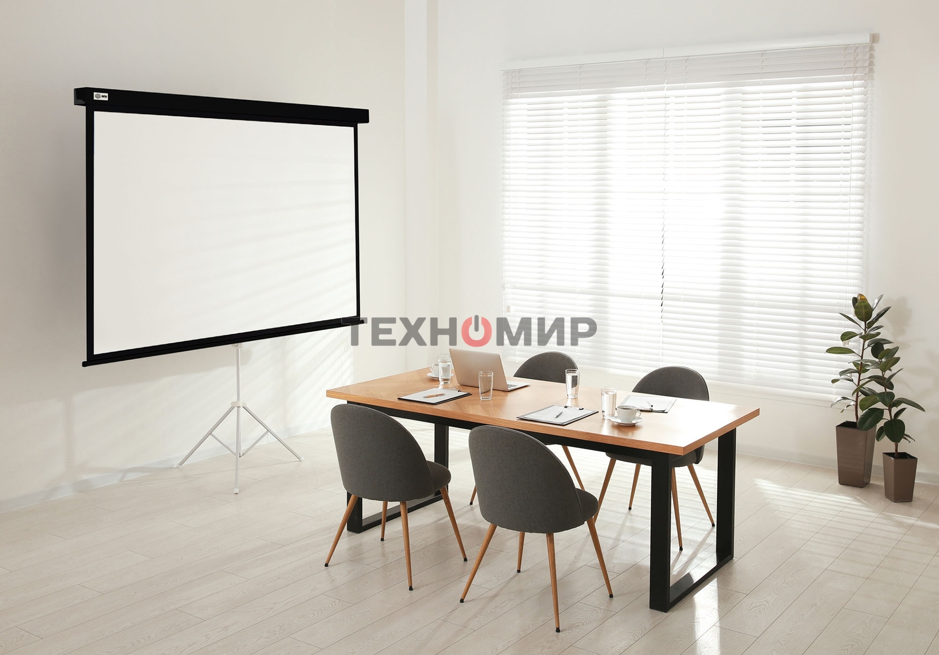 Экран Cactus 149.4x265.7см Wallscreen CS-PSW-149X265-BK 16:9 настенно-потолочный рулонный черный