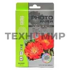 Фотобумага Cactus CS-GA618025 глянцевая A6 180 г/м2 25 листов
