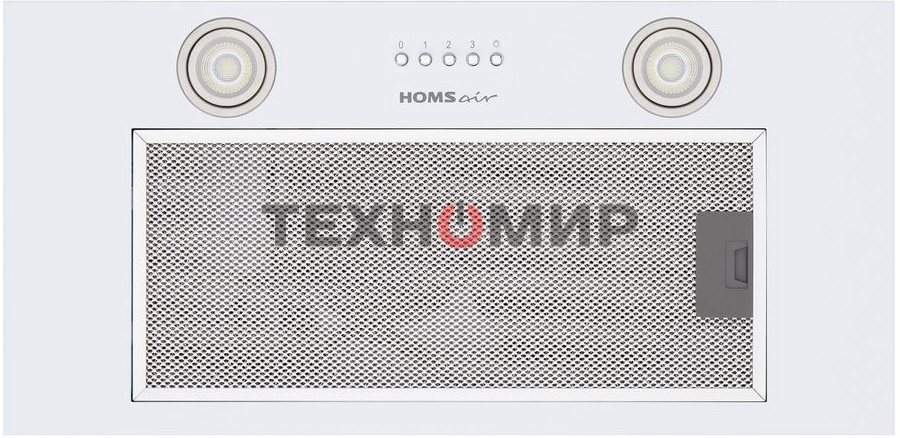 Вытяжка встраиваемая HOMSair Camelia Power 60 белый, 60 см, 850 куб. м/ч, 52 дБ