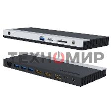 USB-концентратор Docking Station WAVLINK USB-C 4K Universal/85W PowerDelivery/2xUSB3.0/2xUSB2.0/1xUSB C/1xDP 4K 30HZ/1xHDMI 4K 30HZ/1xVGA/1xGigabit LAN/1xAudio In/Out/1xSD/Micro SD CardReader