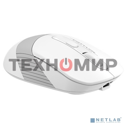 Мышь беспроводная A4Tech Fstyler FB10C белый/серый, 2000 dpi, радиоканал, Bluetooth, USB, кнопки - 4
