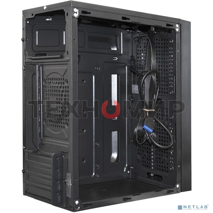 Компьютерный корпус Minitower ExeGate mEVO-9302-RGb-700W-12 (mATX, БП 700NPX с вент. 12см, 2хUSB+1хUSB 3.0, HD аудио, черный с RGb подсветкой)