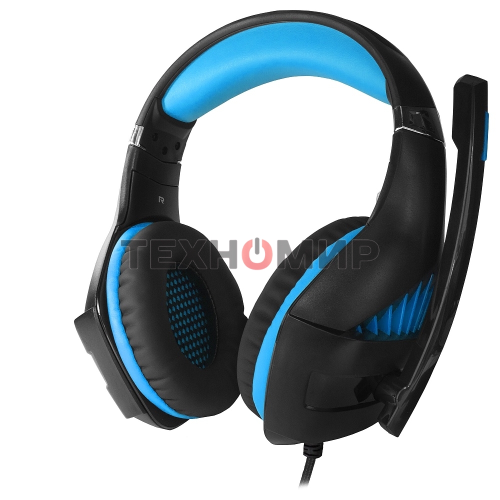 Гарнитура проводная игровая CROWN CMGH-2001 Black&blue