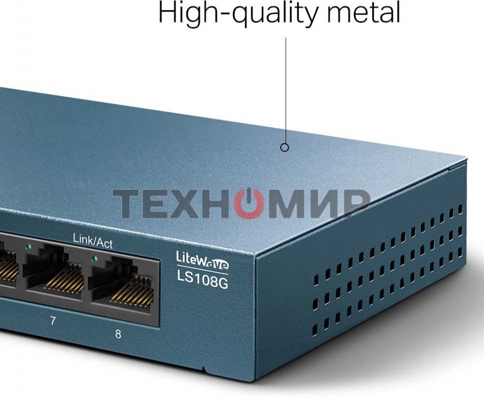 Коммутатор TP-Link LS108G 8-портовый 10/100/1000 Мбит/с настольный коммутатор SMB