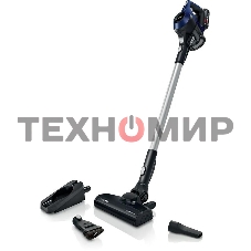 Пылесос вертикальный Bosch Unlimited BCS611P4A POWER FOR ALL 18V синий/черный, питание от аккумулятора, уборка сухая, работа от АКБ max 30 мин