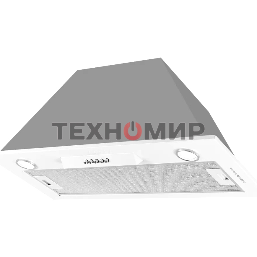 Вытяжка встраиваемая Kuppersberg Inlinea 70 WX белый/нержавеющая сталь, 70 см, 1300 куб. м/ч, 41 дБ