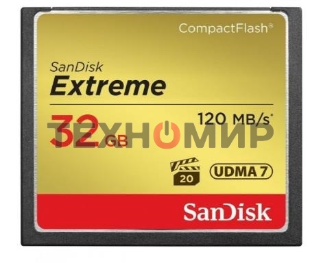 Флеш карта CF 32GB SanDisk Extreme 120MB/s
