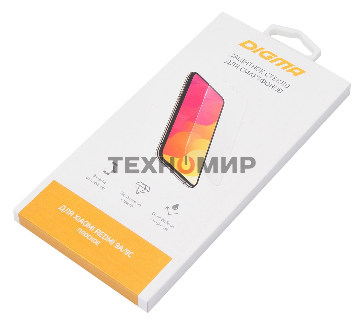 Защитное стекло для экрана Digma для Xiaomi Redmi 9A/9C прозрачная 1шт. (DGG1XR9ACA)