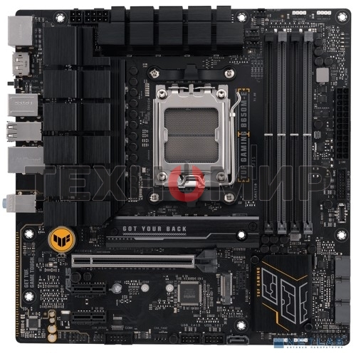 Материнская плата ASUS TUF GAMING B650M-E, AM5, AMD B650, 4xDDR5, 4xSATA, 2xM.2, 1xPCIe 4.0 x16, 2xPCIe x1, 2xDP, 1xHDMI, 1x 2.5Gb LAN, 1xUSB-A 3.2 Gen 2, 2xUSB-A 3.2 Gen 1, 4xUSB 2.0, 1xUSB-C 3.2 Gen 2, 3x3.5 мм, 7.1, mATX