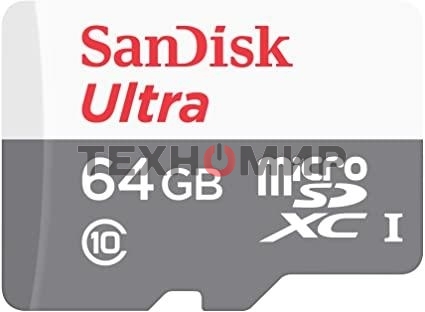 Флеш карта microSD 64Gb SanDisk microSDXC Class 10 Ultra UHS-I 100Mb/s