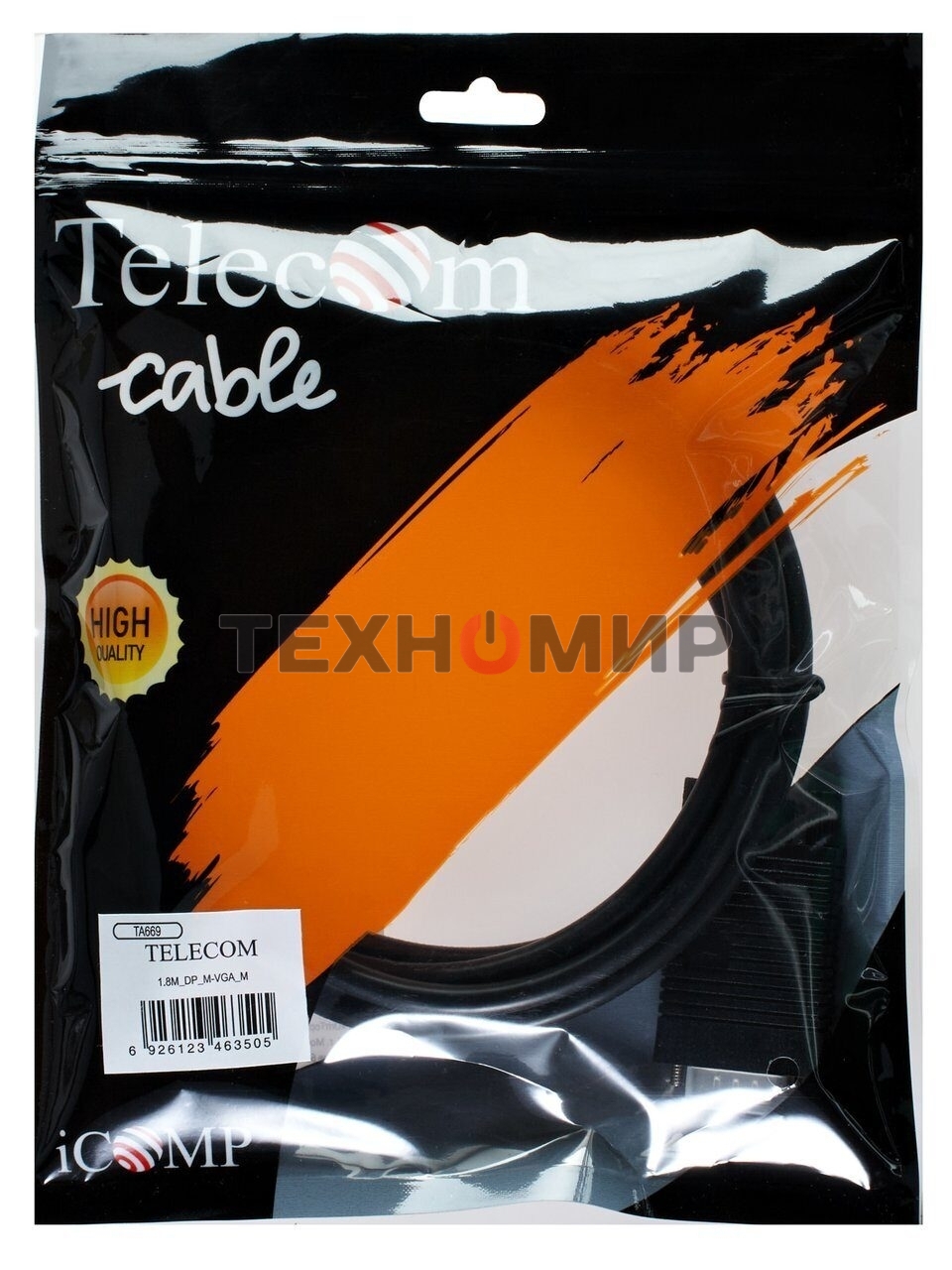 Кабель-переходник DP --> VGA_M/M 1,8м Telecom