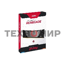 Оперативная память Kingston Fury Renegade, DDR4, 128GB (4x32GB), 3200MHz, CL16, DIMM, радиатор, черный