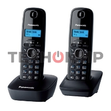 Телефон беспроводной (DECT) Panasonic KX-TG1612RUH (серый) Доп трубка в комплекте,АОН, Caller ID,12 мелодий звонка,поиск трубки
