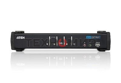 Переключатель ATEN KVM Switch CS1764A-AT-G 4-х портовый USB 2.0 DVI KVMP-переключатель (KVM Switch)