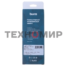 Кабель Buro USB A(m)-USB Type-C (m) черный 1м