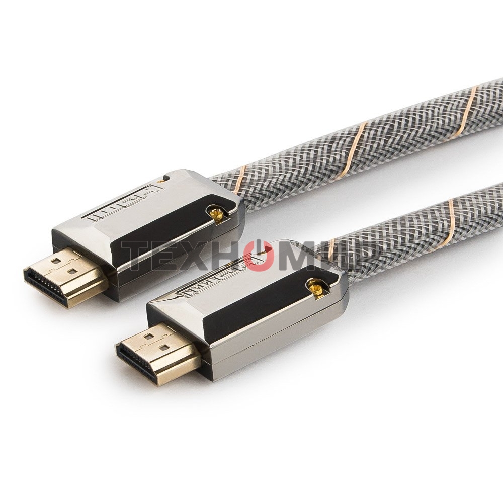 Кабель Cablexpert HDMI, серия Platinum, 4,5 м, v2.0, M/M, плоский, позол.разъемы, металлический корпус, нейлоновая оплетка, блистер