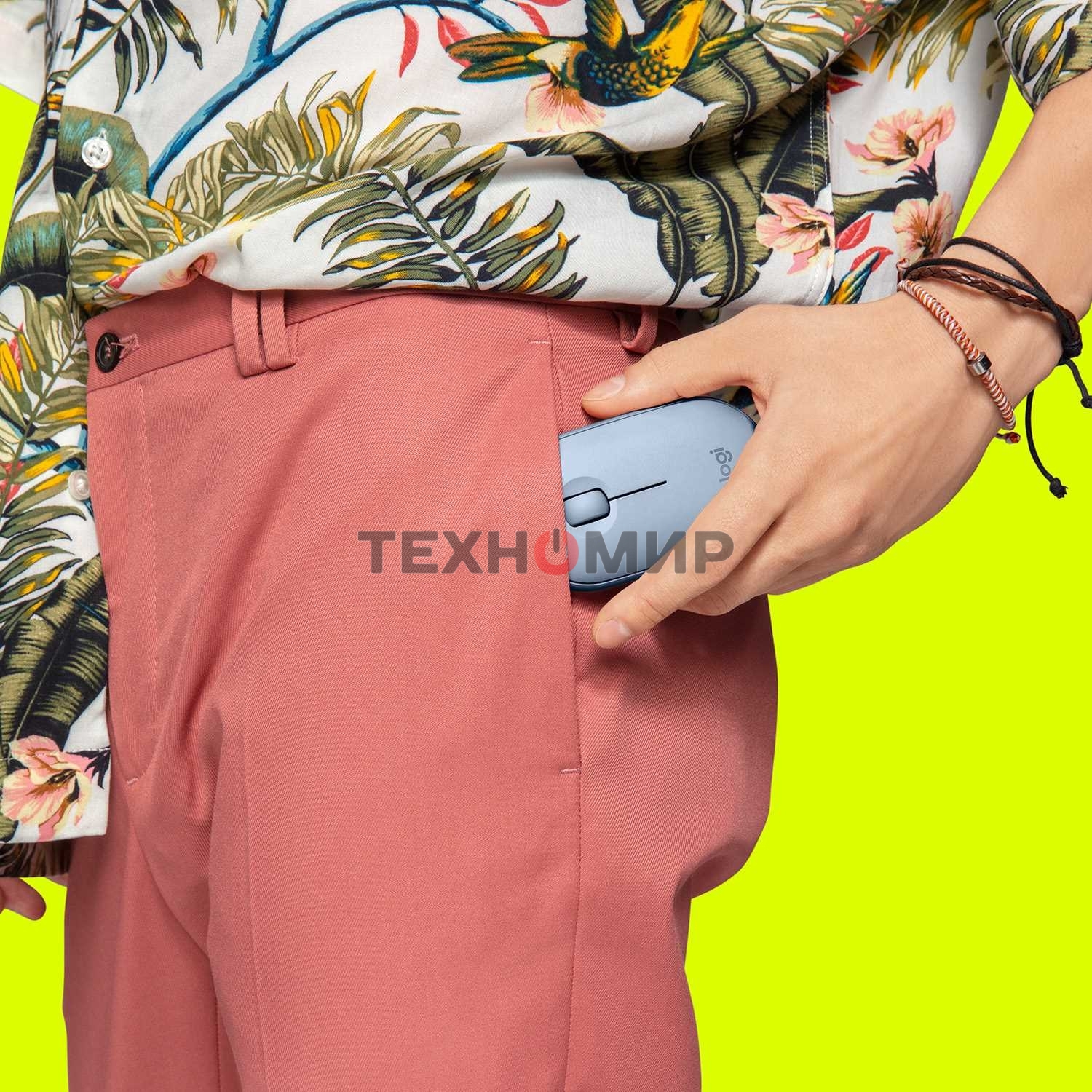 Мышь беспроводная Logitech Pebble M350 серый, 1000 dpi, радиоканал, Bluetooth, USB, кнопки - 3