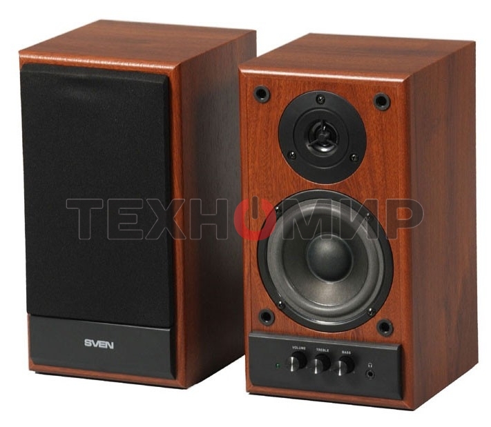 Акустическая система Sven SPS-702 2.0 коричневый/орех 40Вт