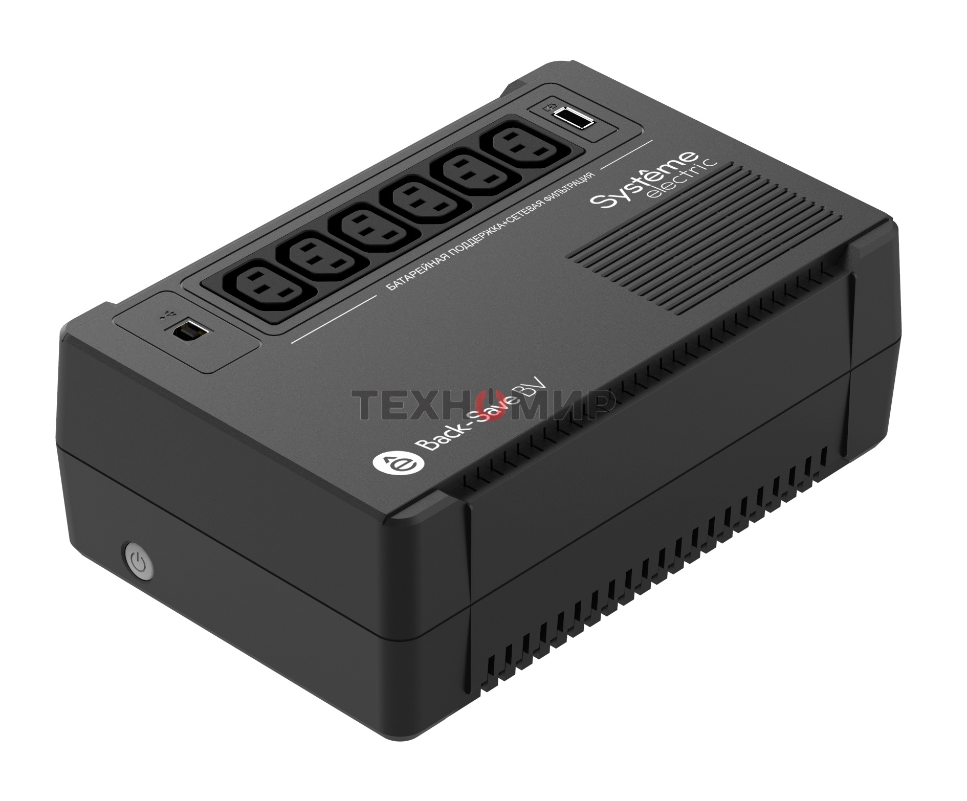 Источник бесперебойного питания Systeme Electriс Back-Save, 600VA/360W, 230V, Line-Interactive, AVR, 6xC13 Outlets, USB charge(type A), USB