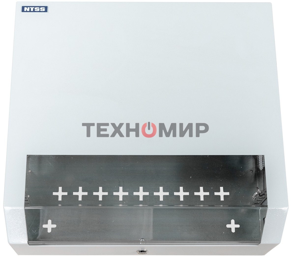 Шкаф коммутационный NTSS (NTSS-SOHO5U) настенный 5U 520x140 мм пер. дв. стекл несъемн. бок. пан. 80 кг белый IP20