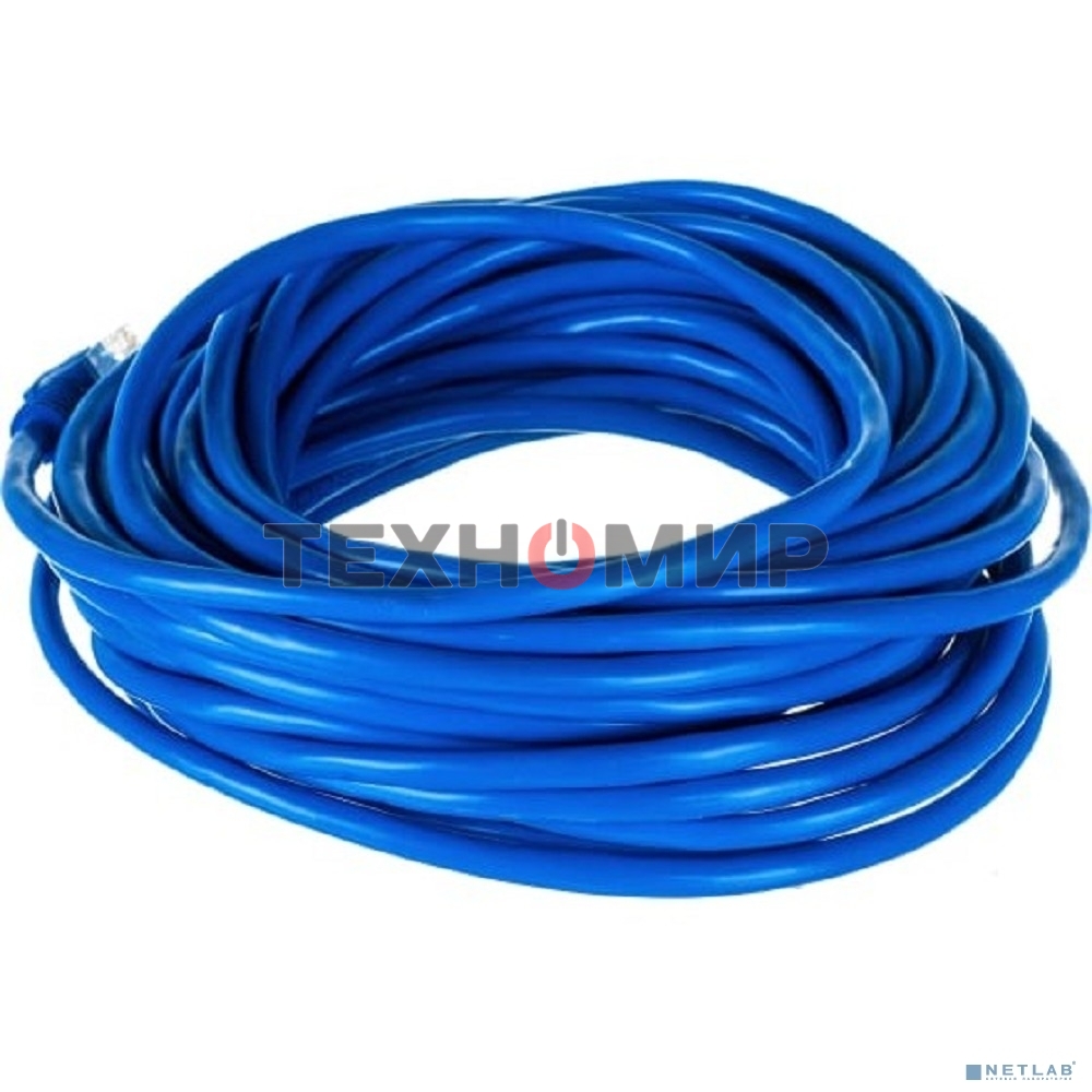 Патч-корд UTP Cablexpert PP12-10M/B cat.5e, 10м, литой, многожильный, синий