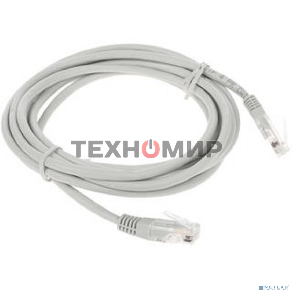 Патч-корд медный UTP Cablexpert PP10-3M cat.5e, 3м, литой, многожильный, серый