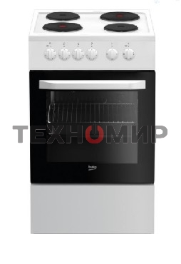 Плита электрическая Beko FFSS56000W белый, конфорок 4 шт, духовка 60 л, 50 см x 85 см x 60 см