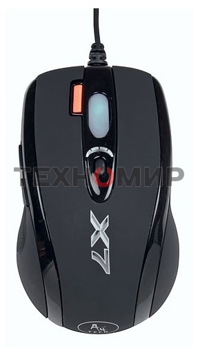 Мышь проводная A4Tech X-710BK черный, 2000 dpi, USB, кнопки - 7