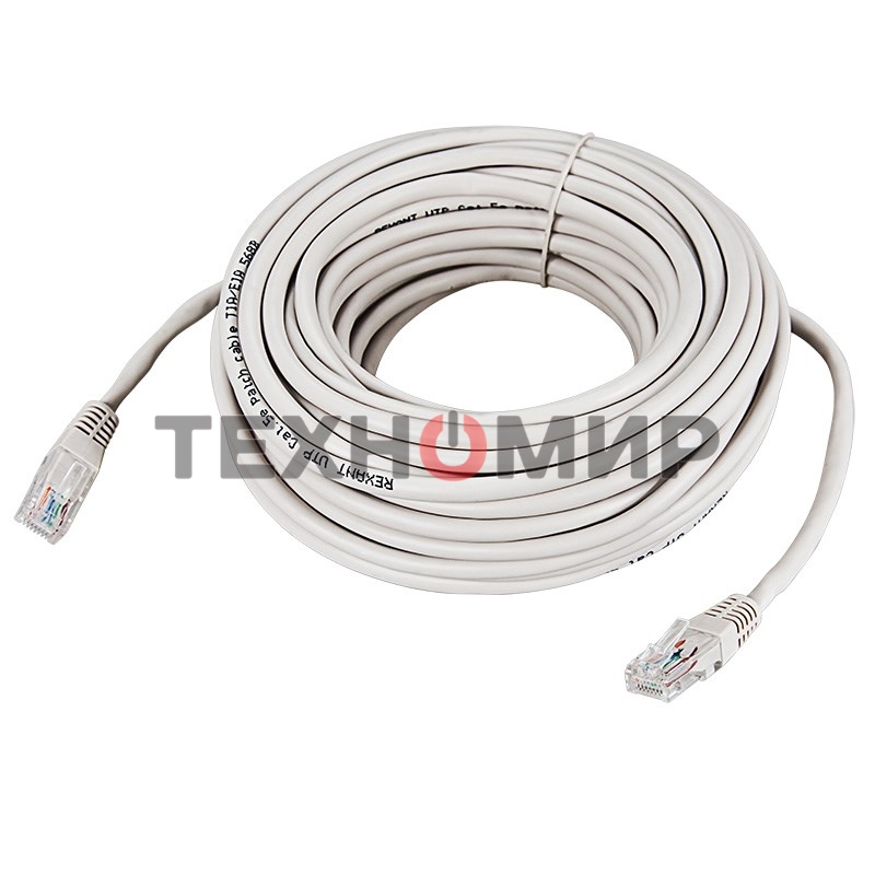 Пaтч-корд Rexant U/UTP, cat.5e, RJ45-RJ45, неэкранированный, PVC серый, 20м