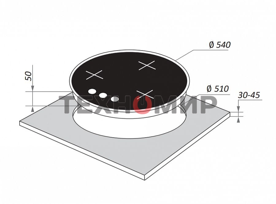 Газовая варочная панель Maunfeld EGHG.43.23CB\G черный