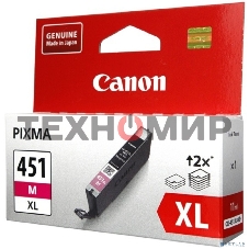 Картридж струйный CLI-451XLM (6474B001) для Canon PIXMA iP7240, MG5440, 6340, Пурпурный, 660стр.