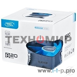 Кулер для процессора DEEPCOOL THETA 20 PWM черный, 100 мм, алюминий, 2400 об/мин, 32.5 дБ, 4 pin, 95 Вт, 60 мм