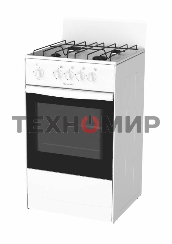 Плита газовая Darina S4 GM 441 101 белый, конфорок 4 шт, духовка 50 л, 50 см x 85 см x 51 см