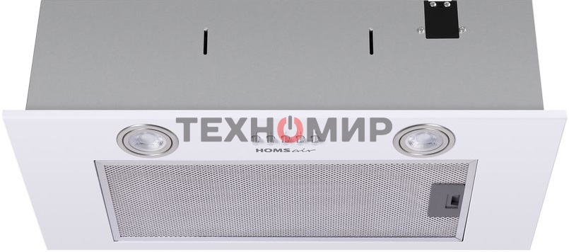 Вытяжка встраиваемая HOMSair Camelia Power 60 белый, 60 см, 850 куб. м/ч, 52 дБ