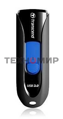 Флешка USB Transcend Jetflash 790 (TS32GJF790K), 32Gb, USB 3.0, R/W 70/25, черный/синий