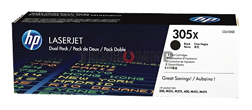 Картридж лазерный HP CE410XD черный двойная упаковка для CLJ Pro 300 Color M351/Pro 400 Color M451/Pro 300 Color MFP M375/Pro 400 Color MFP M475 2 х 4000 стр.