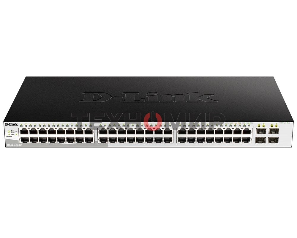 Коммутатор D-Link Managed Gigabit Switch with 48 10/100/1000Base-T + 4 SFP Ports DGS-1210-52/ME/B1A