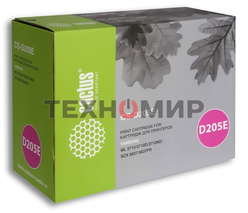 Картридж лазерный Cactus CS-D205E черный (10000 стр.) для Samsung ML-3710ND/ML-3712DW/SCX-5639FW/SCX-5637FR
