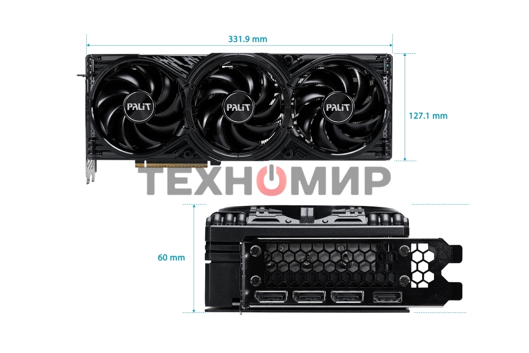 Видеокарта Palit PA-RTX 5080 GAMINGPRO 16Gb GDDR7 256bit 3xDP HDMI 3FAN RTL