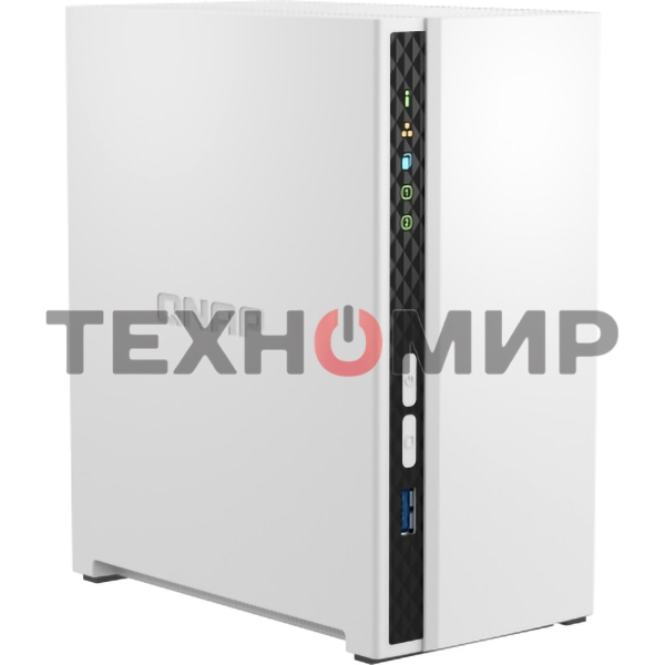 Сетевое хранилище SMB QNAP TS-233 NAS 2 HDD trays. ARM 4-core Cortex-A55 2.0GHz, ram 2 Gb (max), 1x1GbE, 2xUSB 2.0 port,1xUSB 3.2 Gen 1